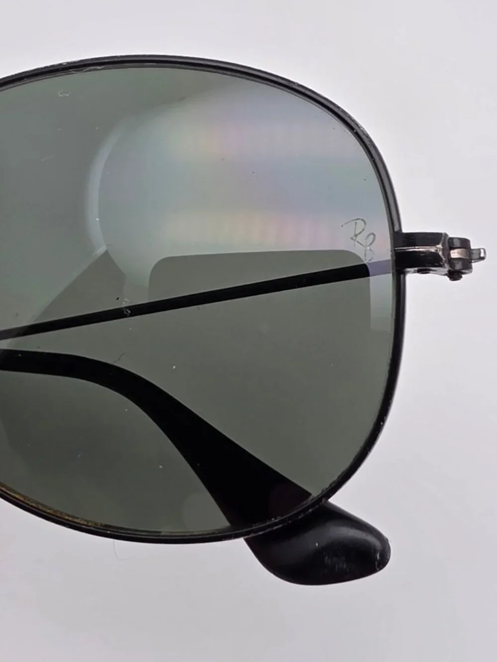 Ray-Ban RB3362 002 Cockpit Black Frame Polarized Green Lens Aviator Sunglasses